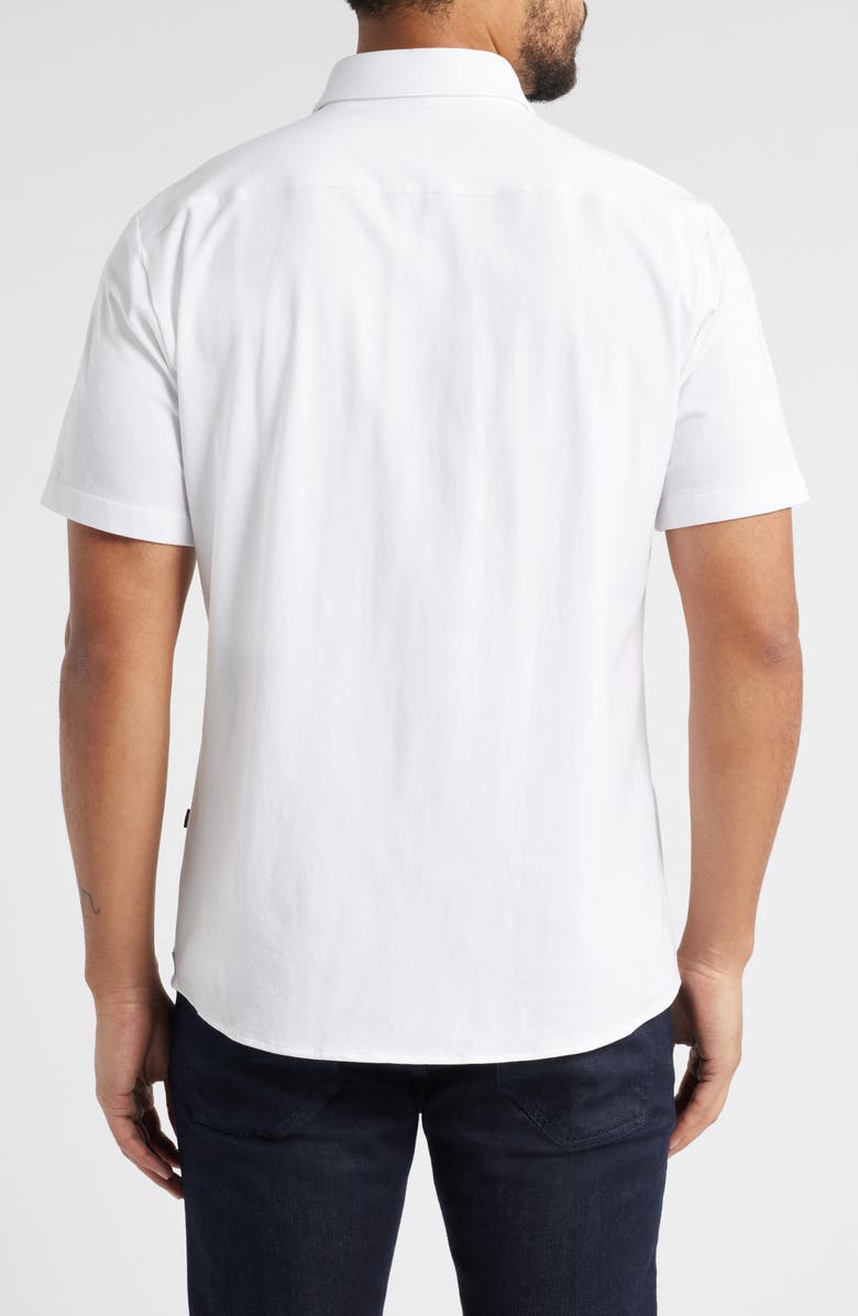 BOSS Roan Stretch Cotton Button-Up Shirt, Alternate, color, White