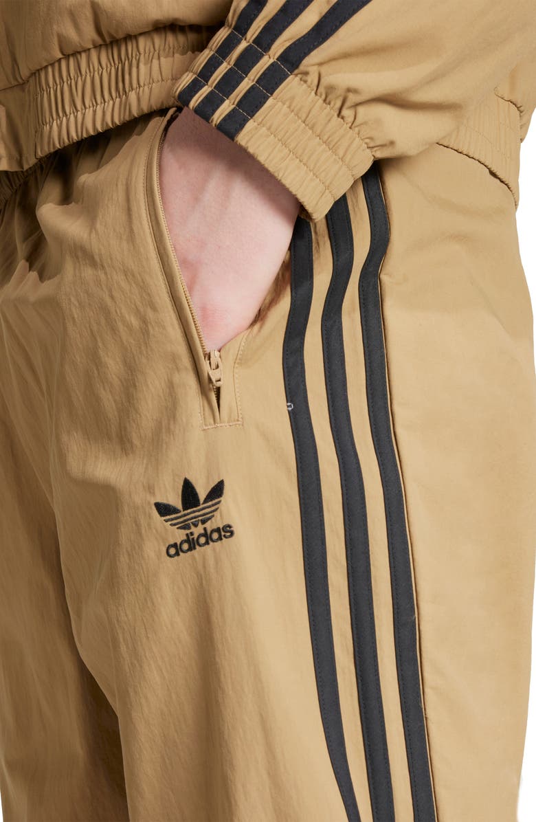 adidas Firebird Recycled Nylon Track Pants, Alternate, color, Cardboard/ Black