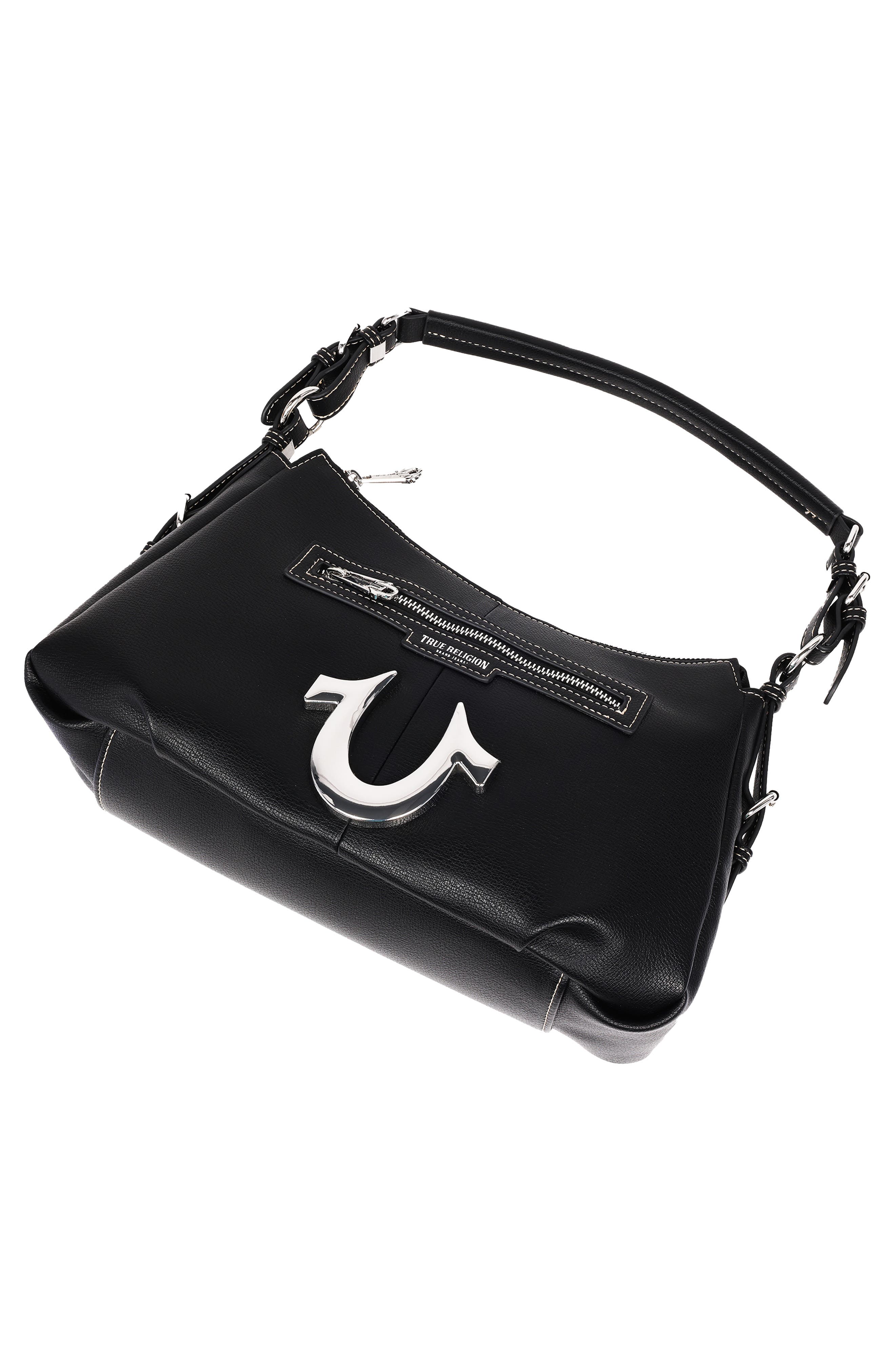 True Religion Horseshoe Shoulder Bag, Alternate, color, Black