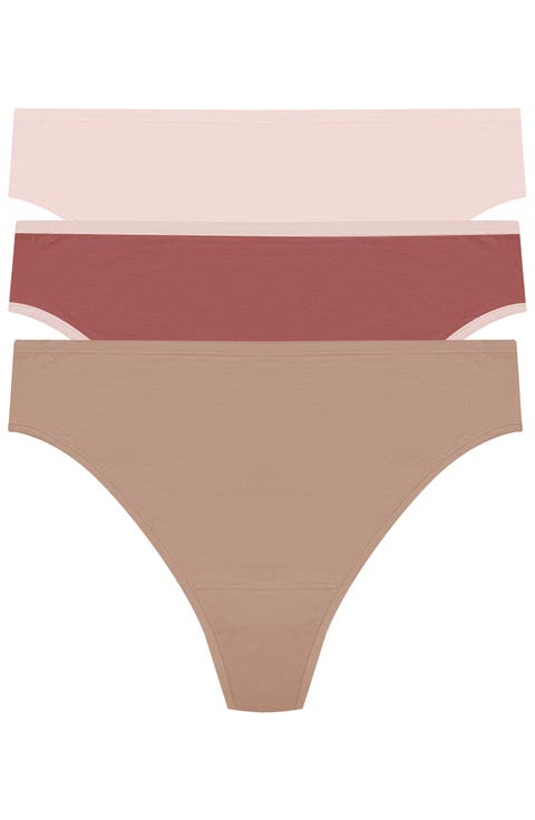 Bliss Bare Cotton Thong 3-Pack