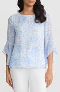 KASPER Ruffle Sleeve Top