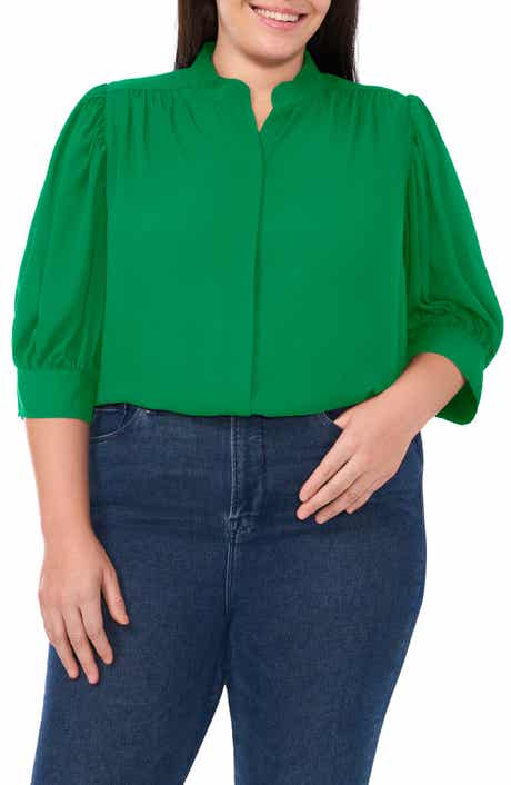 CeCe Hidden Placket Shirt