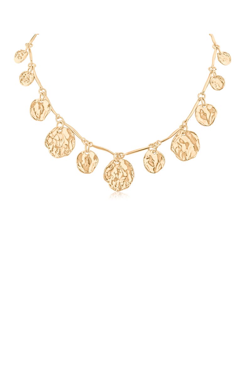 Graduated Disc Necklace, Main, color, GOLD