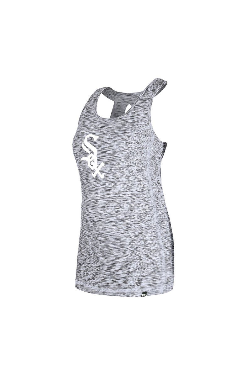 New Era Women's New Era Black Chicago White Sox Space Dye Keyhole Back Tank Top, Alternate, color, Black