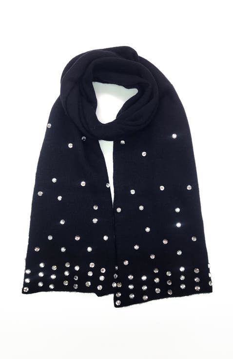 Cashmere embellished scarf