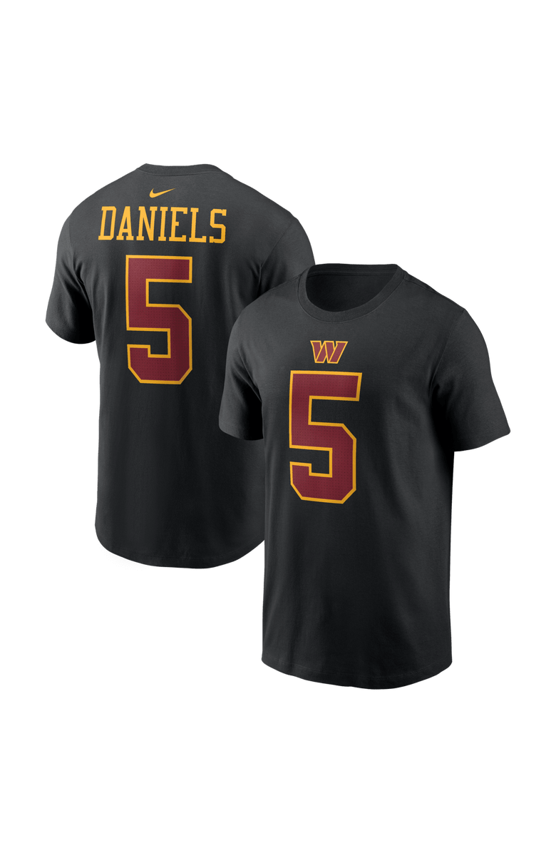Nike Men's Nike Jayden Daniels Black Washington Commanders Name & Number T-Shirt, Main, color, Black