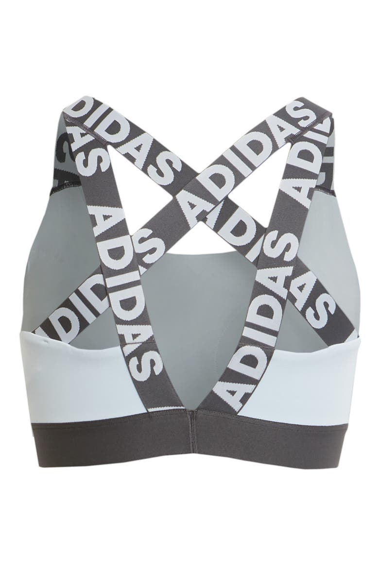 Strappy Back Sports Bra, Alternate, color, SKY TINT