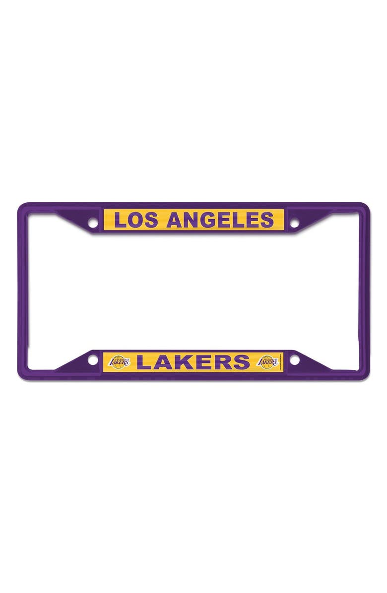 WINCRAFT Los Angeles Lakers Chrome Color License Plate Frame, Main, color, 