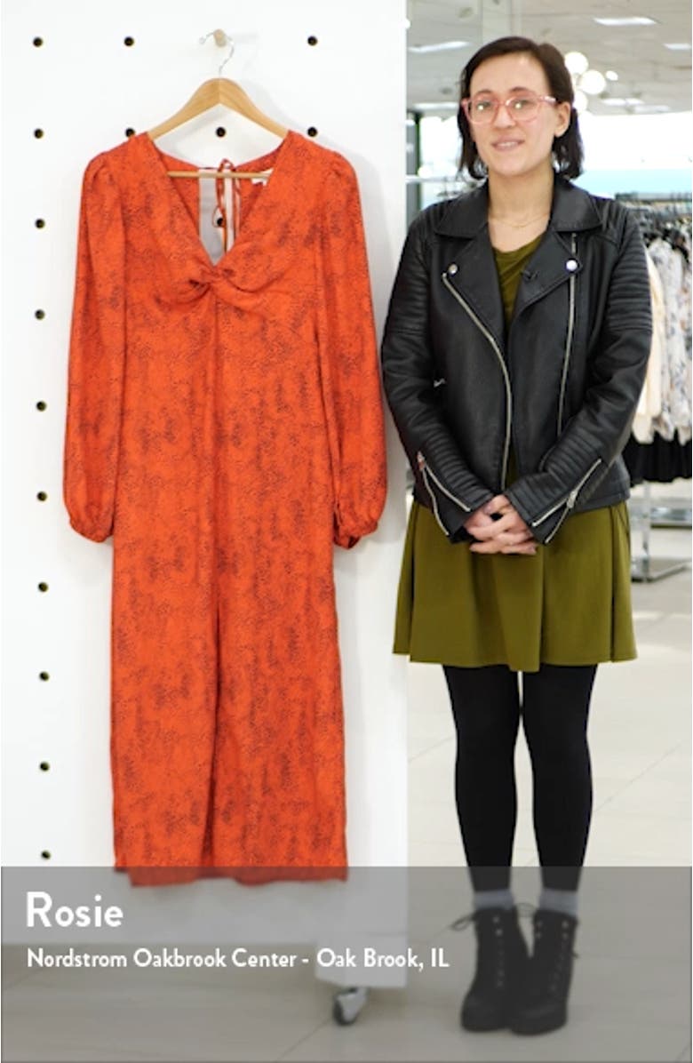 Animal Print Long Sleeve Maxi Dress, sales video thumbnail