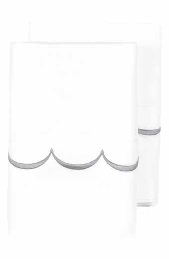 Scalloped Edge Embroidered 600 Thread Count Pillowcases