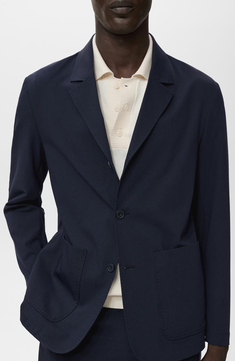 MANGO Slim Fit Suit Jacket, Main, color, Navy