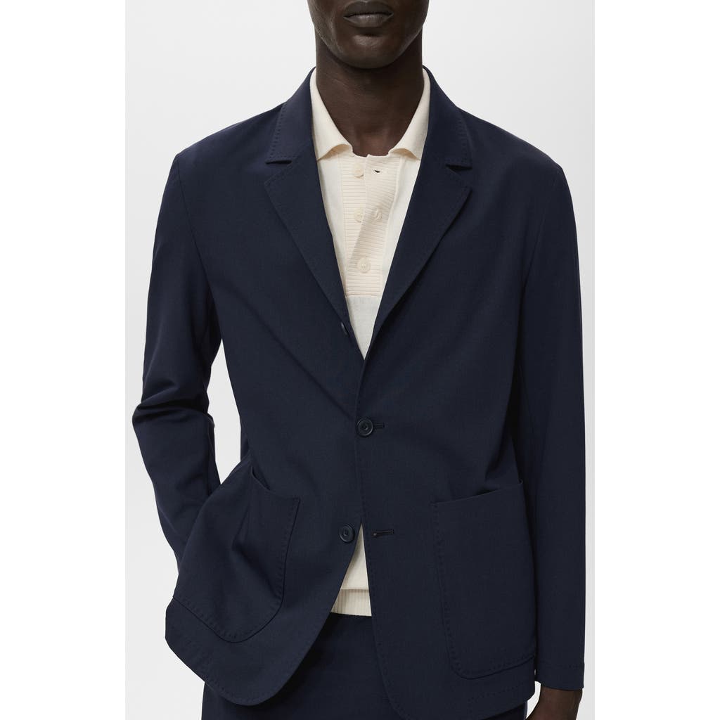 Mango Slim Fit Suit Jacket In Blue