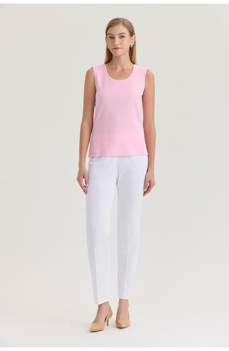 Ming Wang Mid-Length Scoop Neck Knit Tank, Alternate, color, Perfect Pink