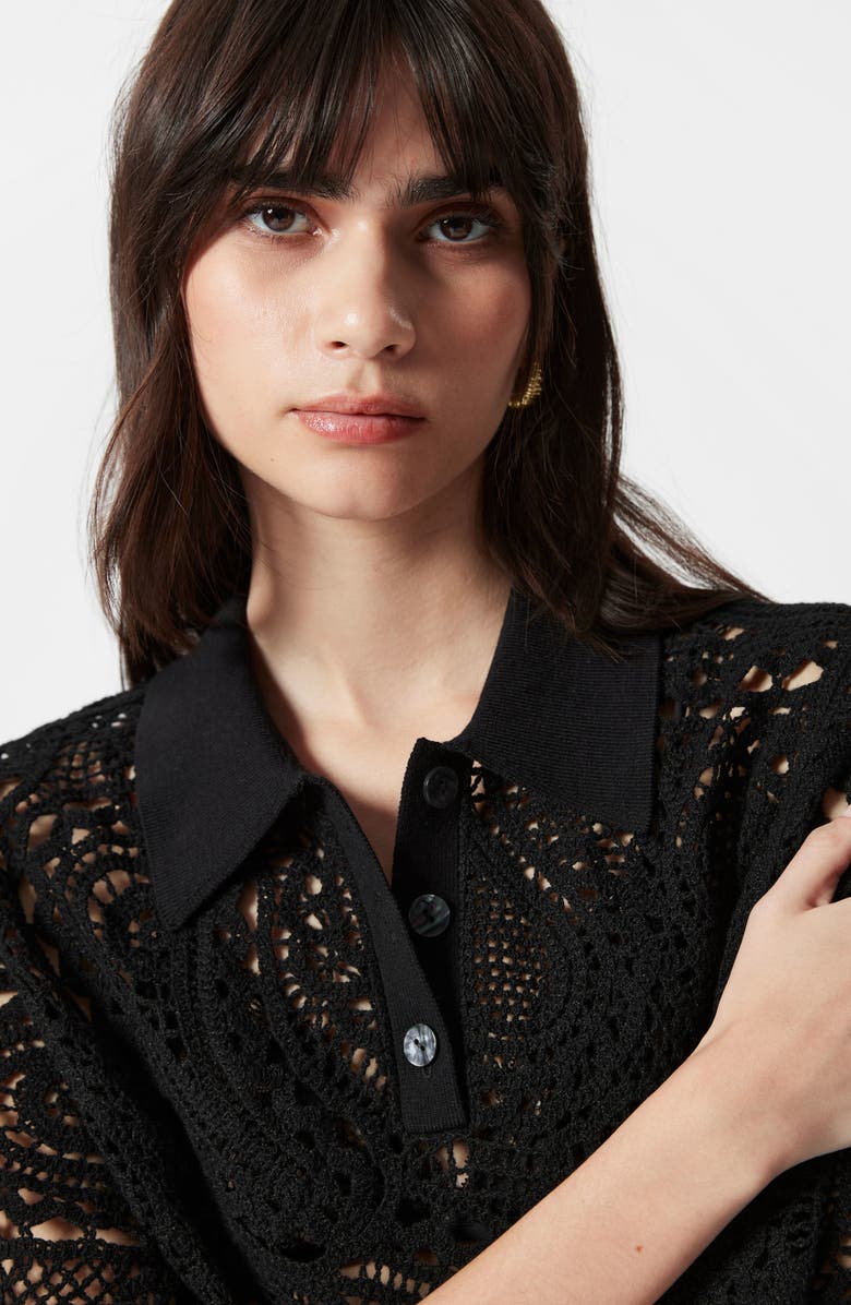 & Other Stories Paisley Wool & Cotton Polo, Alternate, color, 