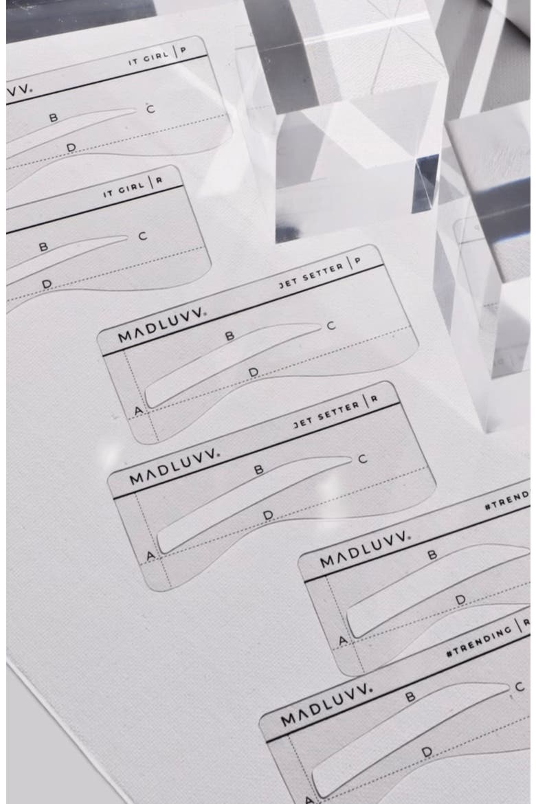 Straight Up 6 Eyebrow Stencil Set, Alternate, color, NO COLOR