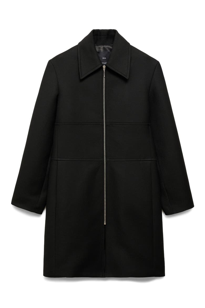 Straight Cut Coat, Alternate, color, BLACK