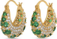EYE CANDY LOS ANGELES Serena Cubic Zirconia Hoop Earrings