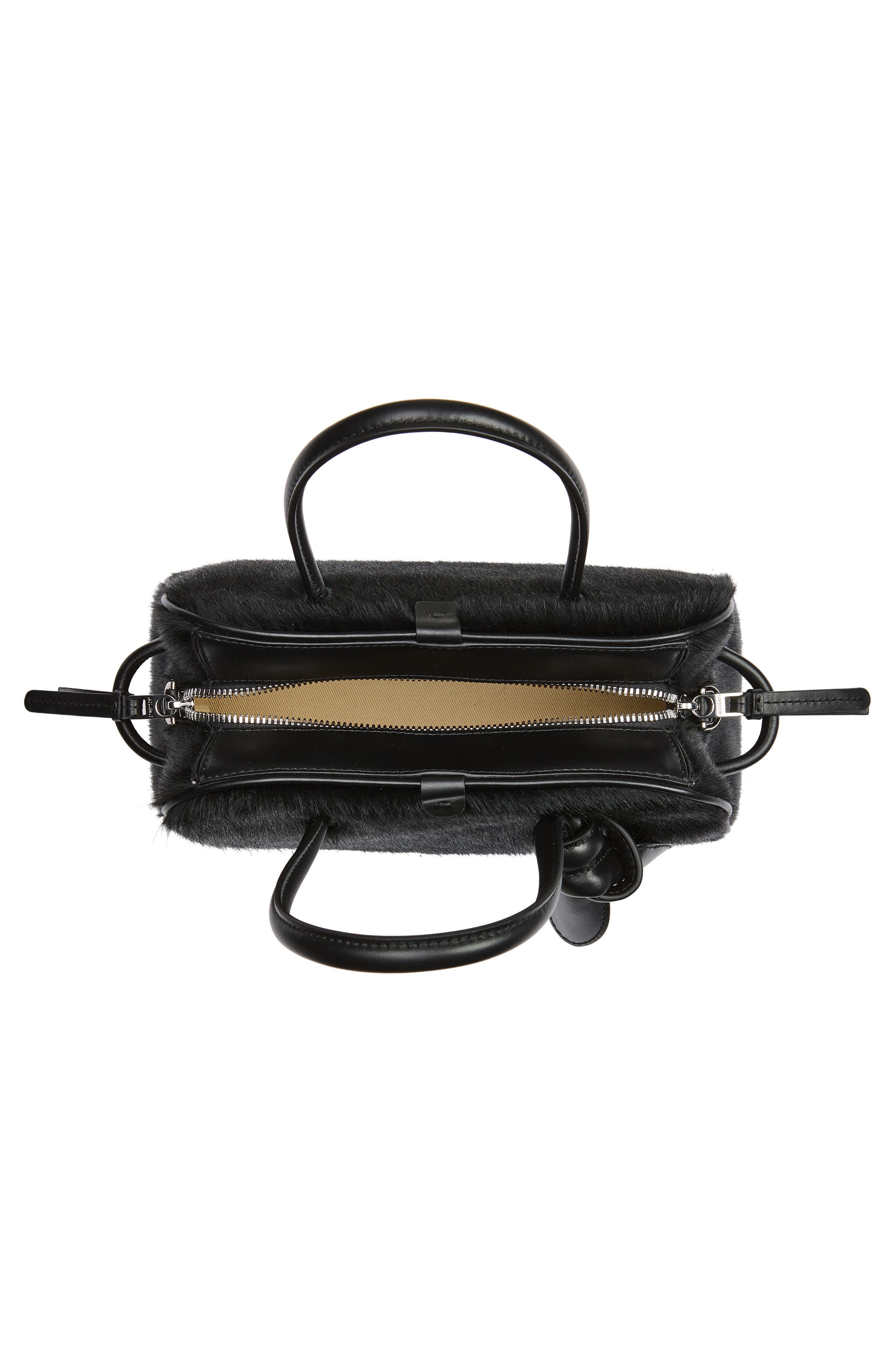 Jacquemus Le Petit Turismo Genuine Calf Hair Crossbody Bag, Alternate, color, Black 990