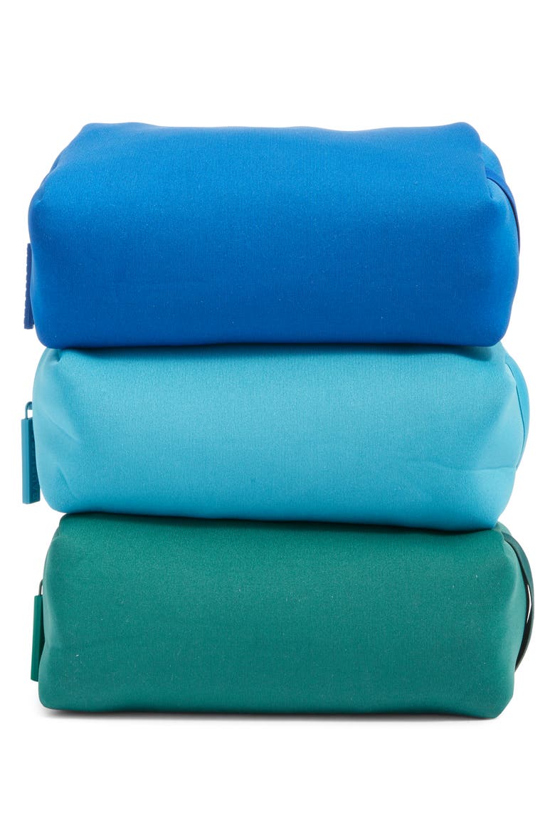 Take It Away Set of 3 Storage Pouches, Alternate, color, BLUE