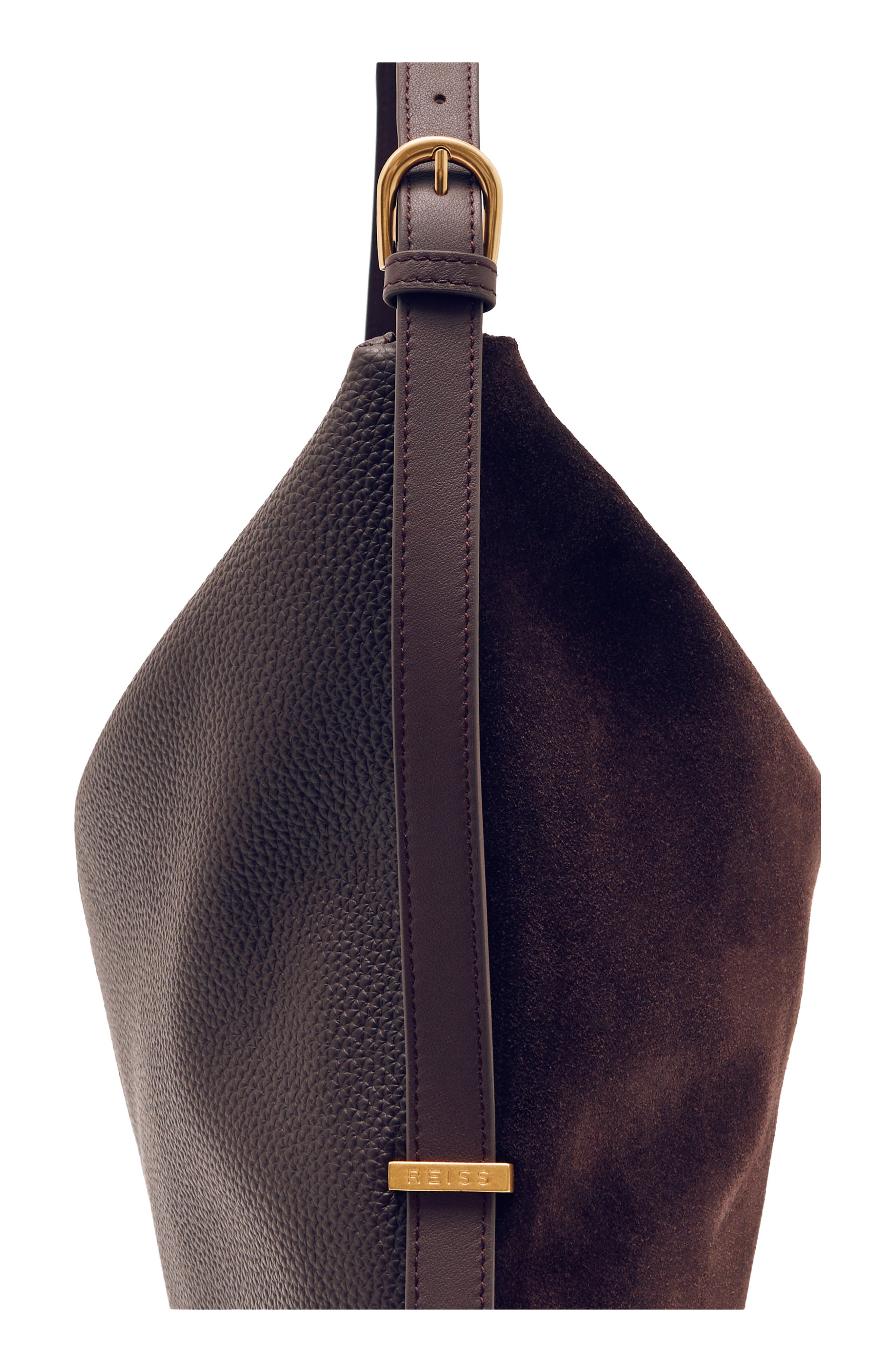 Reiss Vigo Shoulder Bag, Alternate, color, Burgundy