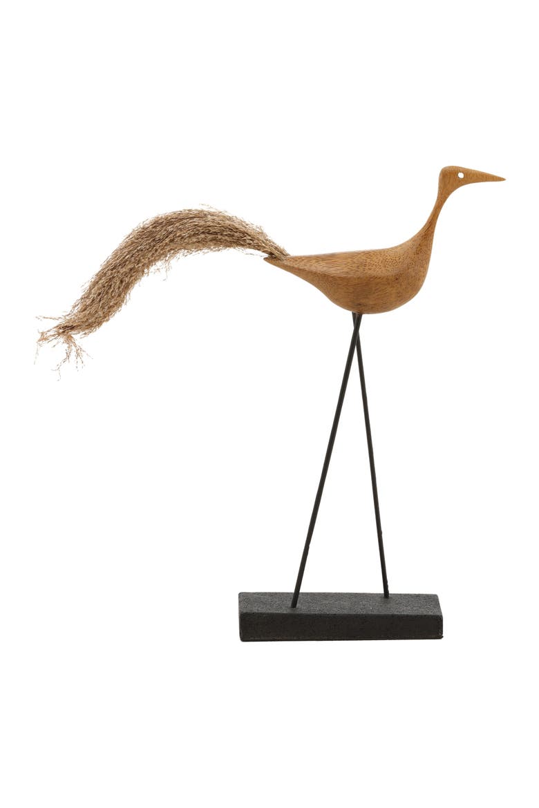 Kestrel & Stone Bird Sculpture, Alternate, color, Natural/Black