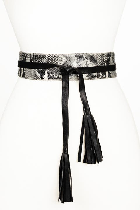 Wrap leather belt