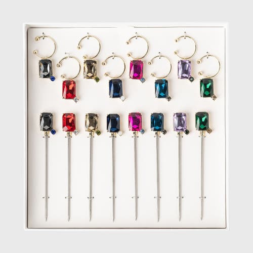 Joanna Buchanan Party Set Of Cocktail Picks And Wine Charms In Multi