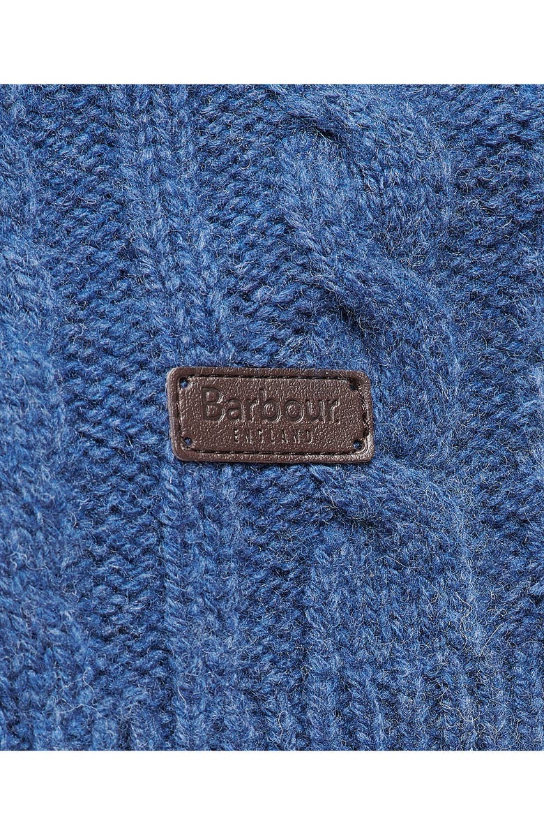 Barbour Essential Chunky Cable Crewneck Wool Blend Sweater, Alternate, color, Denim Marl