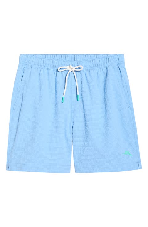 Naples Surf Seersucker Volley Swim Trunks