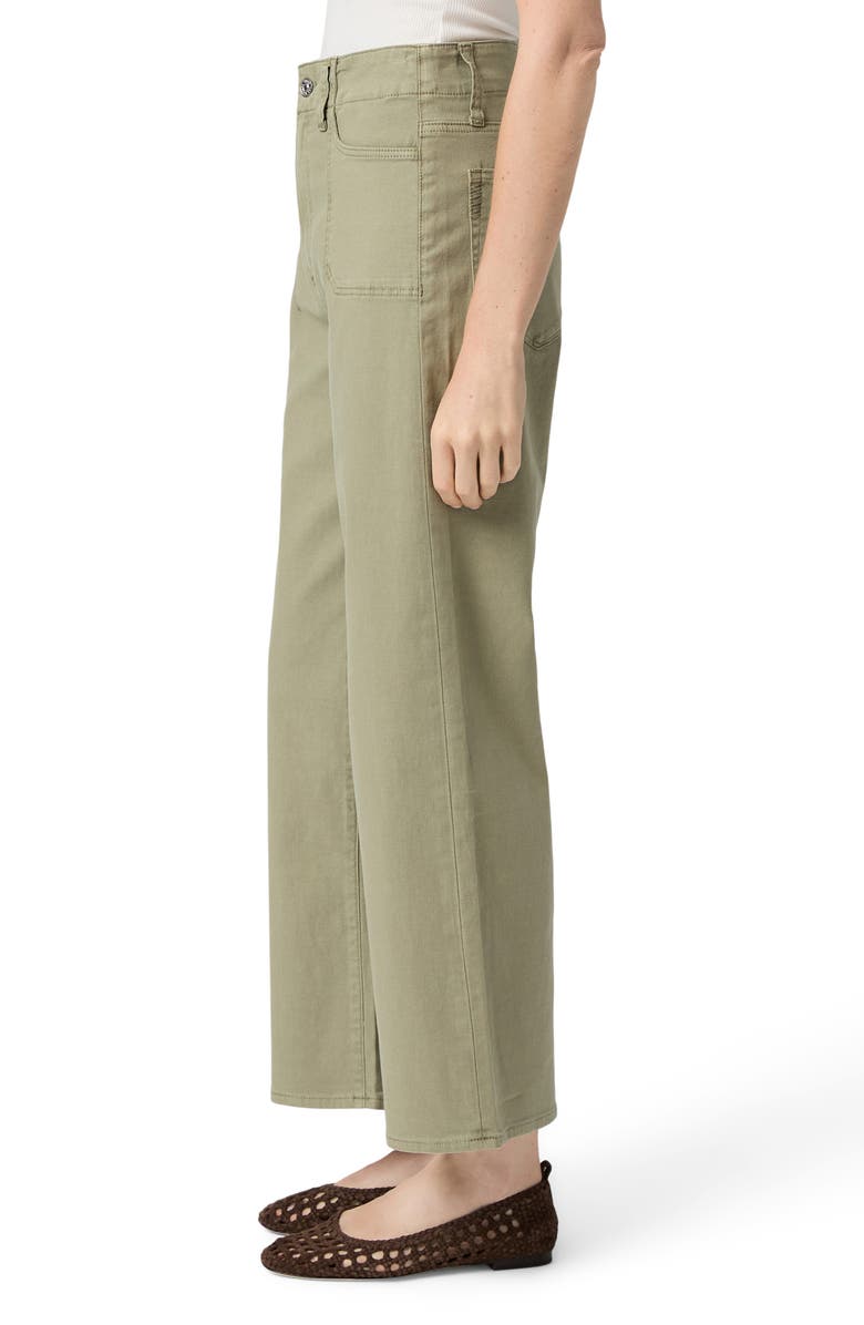 PAIGE Anessa High Waist Wide Leg Utility Jeans, Alternate, color, Vintage Oak Moss