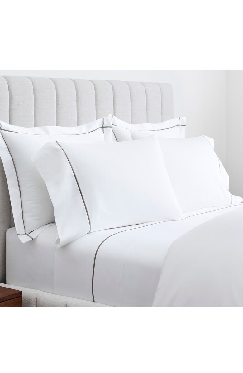 Boll & Branch 300 Thread Count Set of 2 Embroidered Organic Cotton Pillowcases, Alternate, color, 