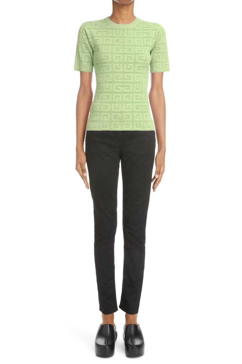 4G Logo Jacquard Sweater, Alternate, color, 340-PISTACHIO