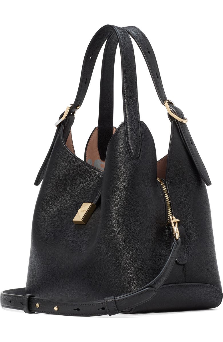 Kate Spade New York deco pebbled leather shoulder bag, Alternate, color,