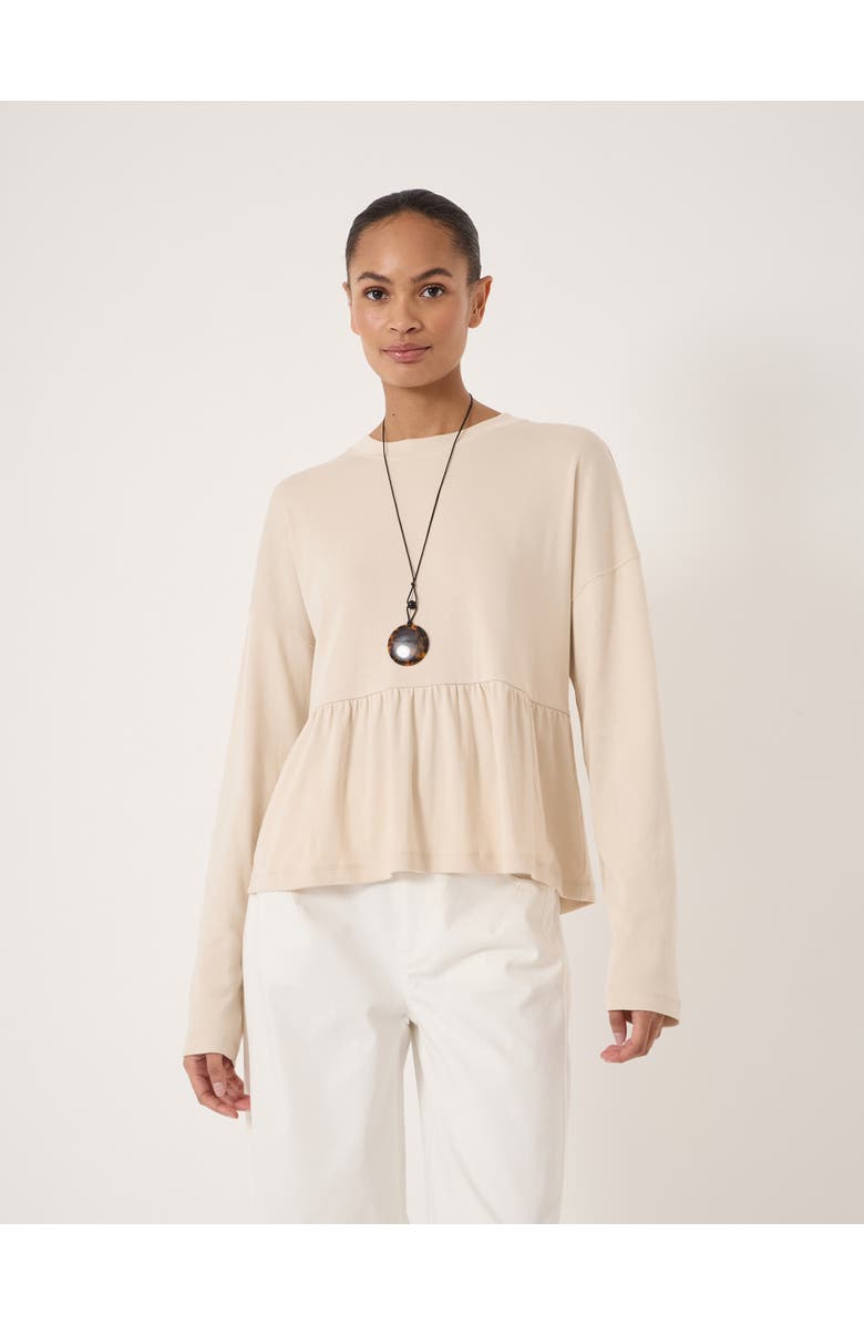 Hush Sana Peplum Jersey Top, Main, color, Almond