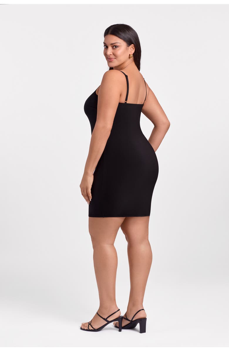 S3 Apparel Sculpting Shapewear Scoop Neck Cami Mini Dress, Alternate, color, Onyx Black