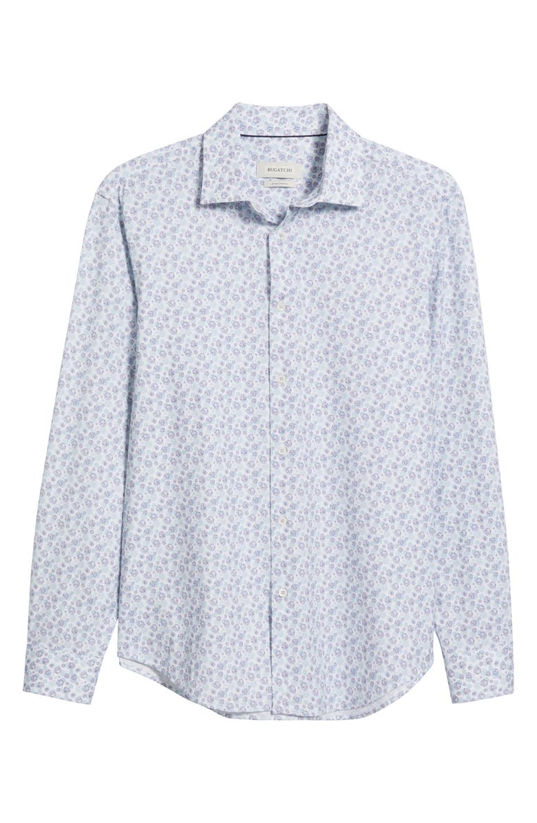 Bugatchi James OoohCotton<sup>®</sup> Disco Ball Print Button-Up Shirt, Alternate, color, Plum