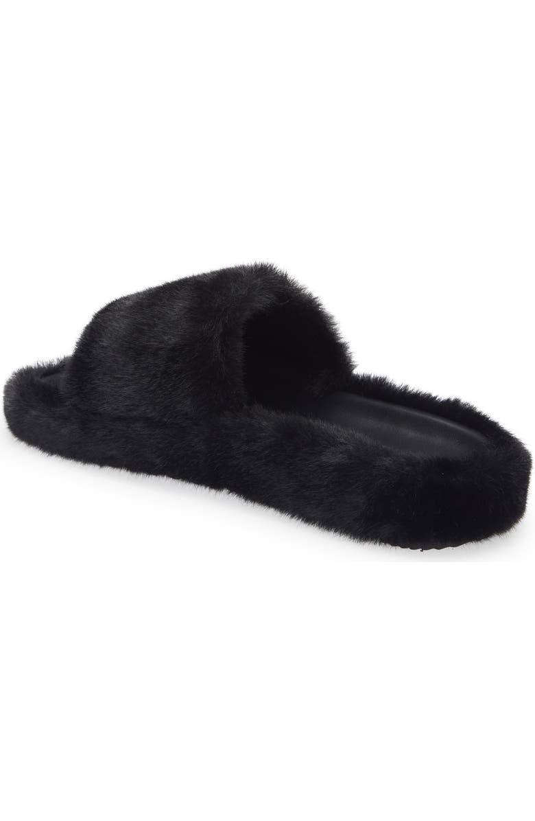 Stand Studio Leya Faux Fur Slide Sandal, Alternate, color,