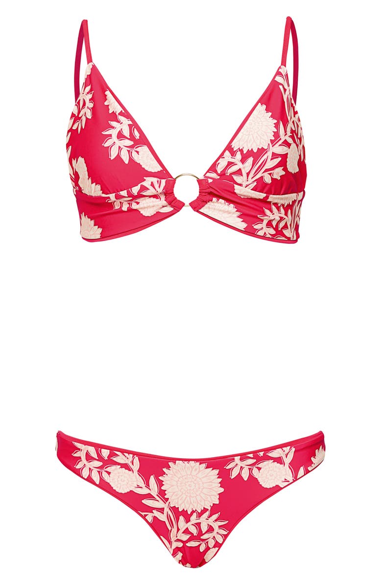 Maaji Cherry Crush Reversible Hipster Bikini Bottoms, Alternate, color, Red