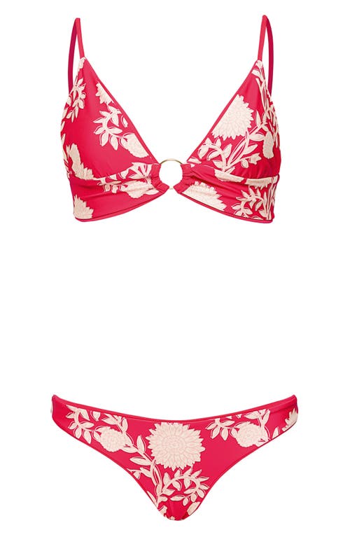 Maaji Cherry Crush Reversible Hipster Bikini Bottoms In Red
