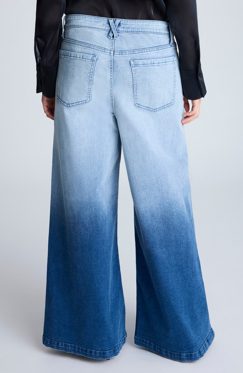 Kenneth Cole Gradient Wide Leg Jeans, Alternate, color, 