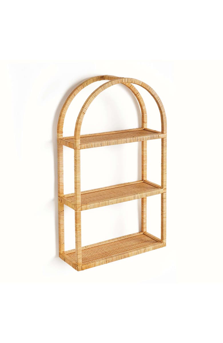 Napa Home & Garden New Haven 3-Tier Curio Decorative Wall Shelf, Main, color, Beige