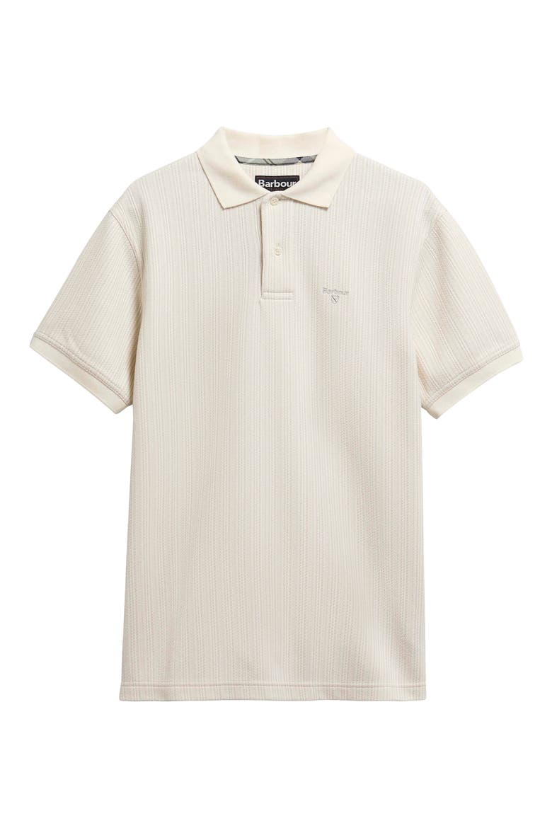 Harworth Textured Stripe Cotton Polo, Alternate, color, WHISPER WHITE