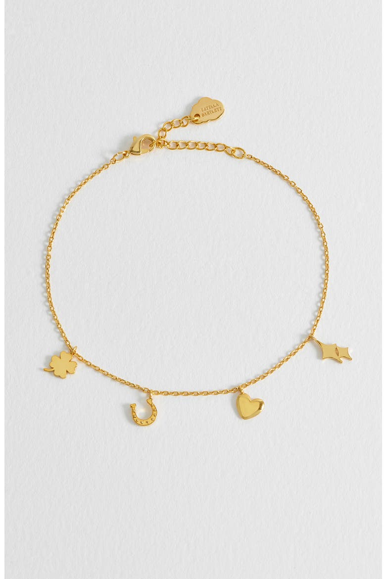 Love & Luck Charm Bracelet, Alternate, color, GOLD