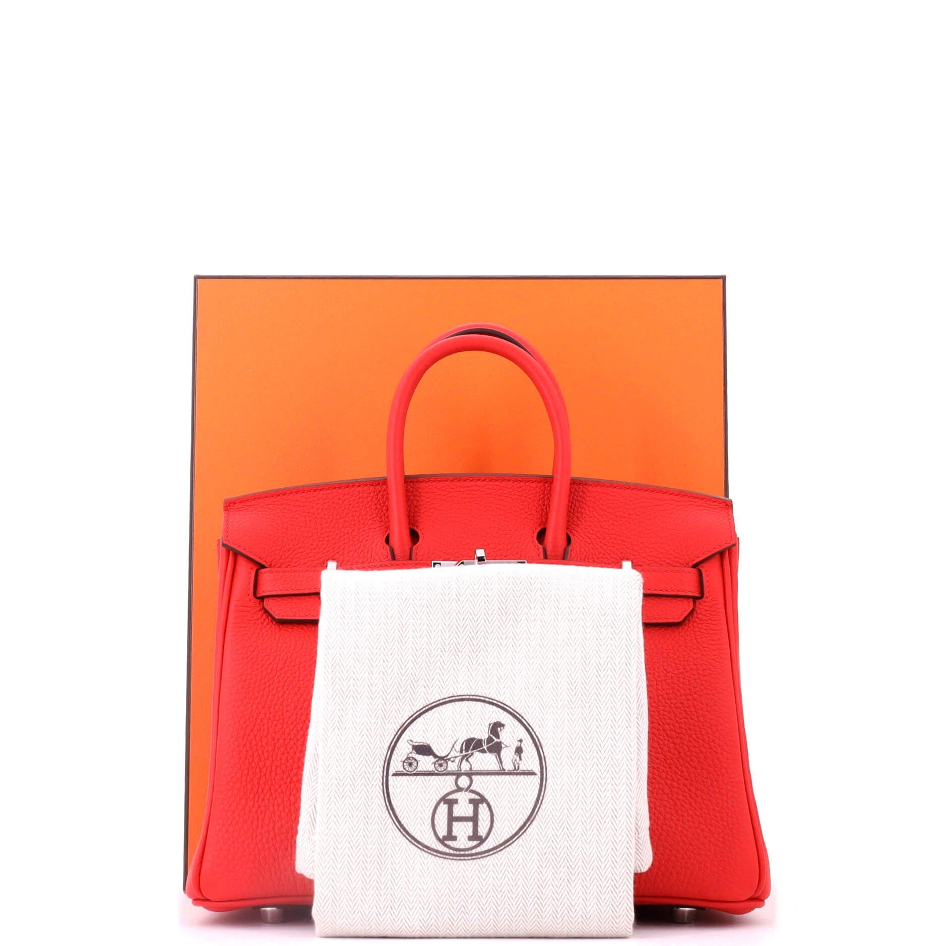 Pre-Owned Hermes Birkin Handbag Red Togo with Palladium Hardware 25, Alternate, color, Rouge Radieux