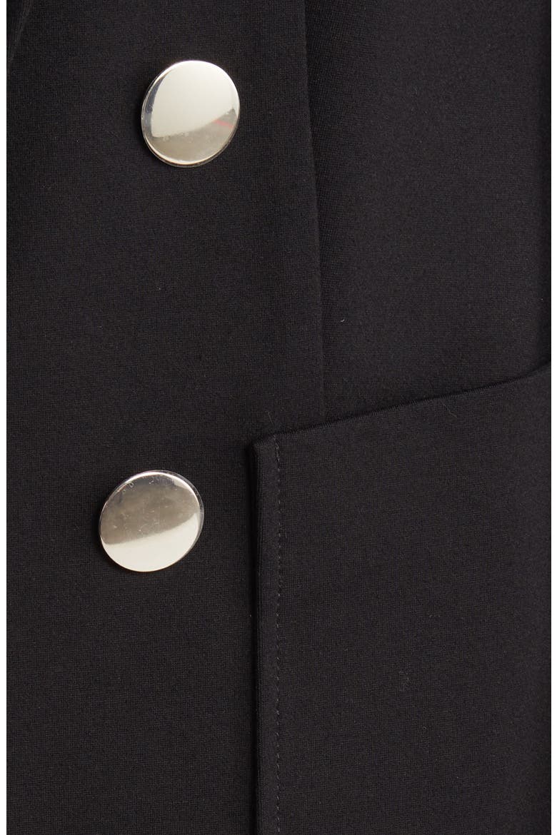Faux Double Breasted Jacket, Alternate, color, ANNE BLACK