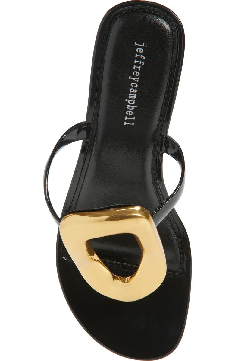 Jeffrey Campbell Linq Up Slide Sandal, Alternate, color, Black Gold