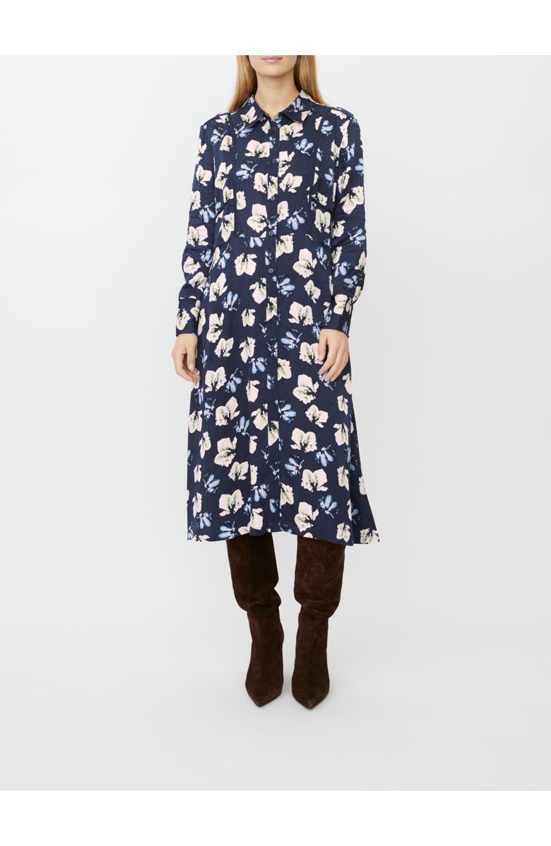 Masai Copenhagen MaNolivienne Floral Print Midi Dress, Alternate, color, Navy Blazer