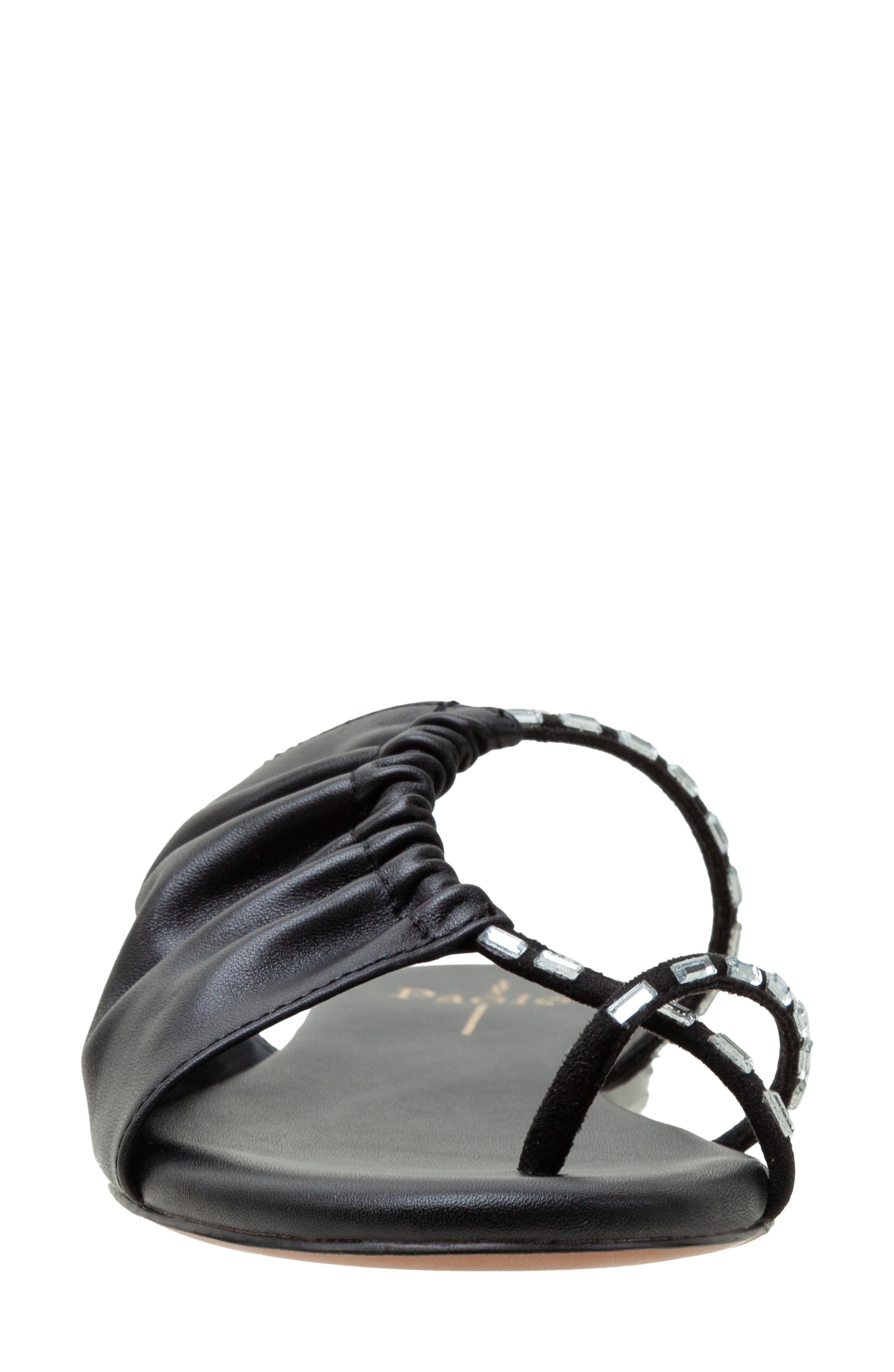 Linea Paolo Lane Toe Loop Sandal, Alternate, color, Black