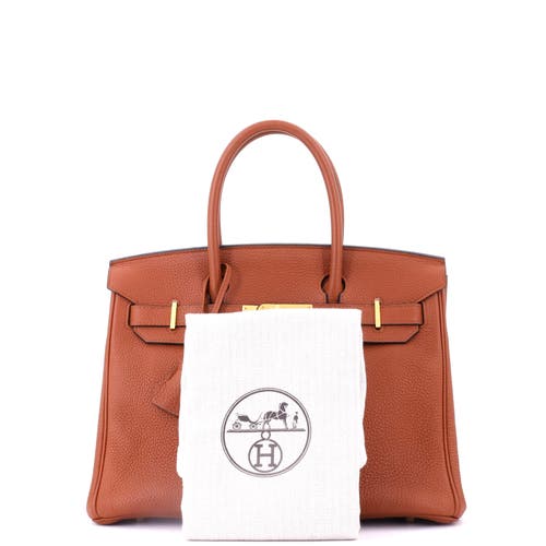 Pre-owned Hermes  Hermes Birkin Handbag Brown Togo With Gold Hardware 30