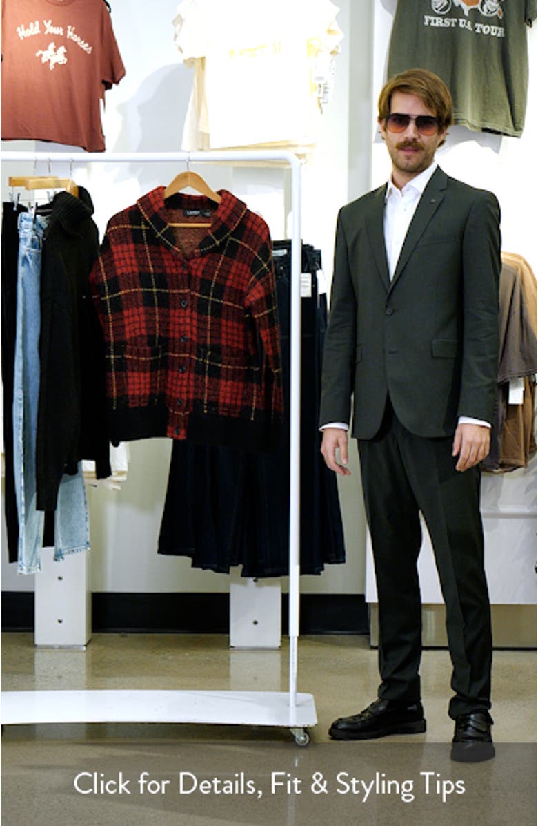 Plaid Shawl Collar Cardigan, sales video thumbnail